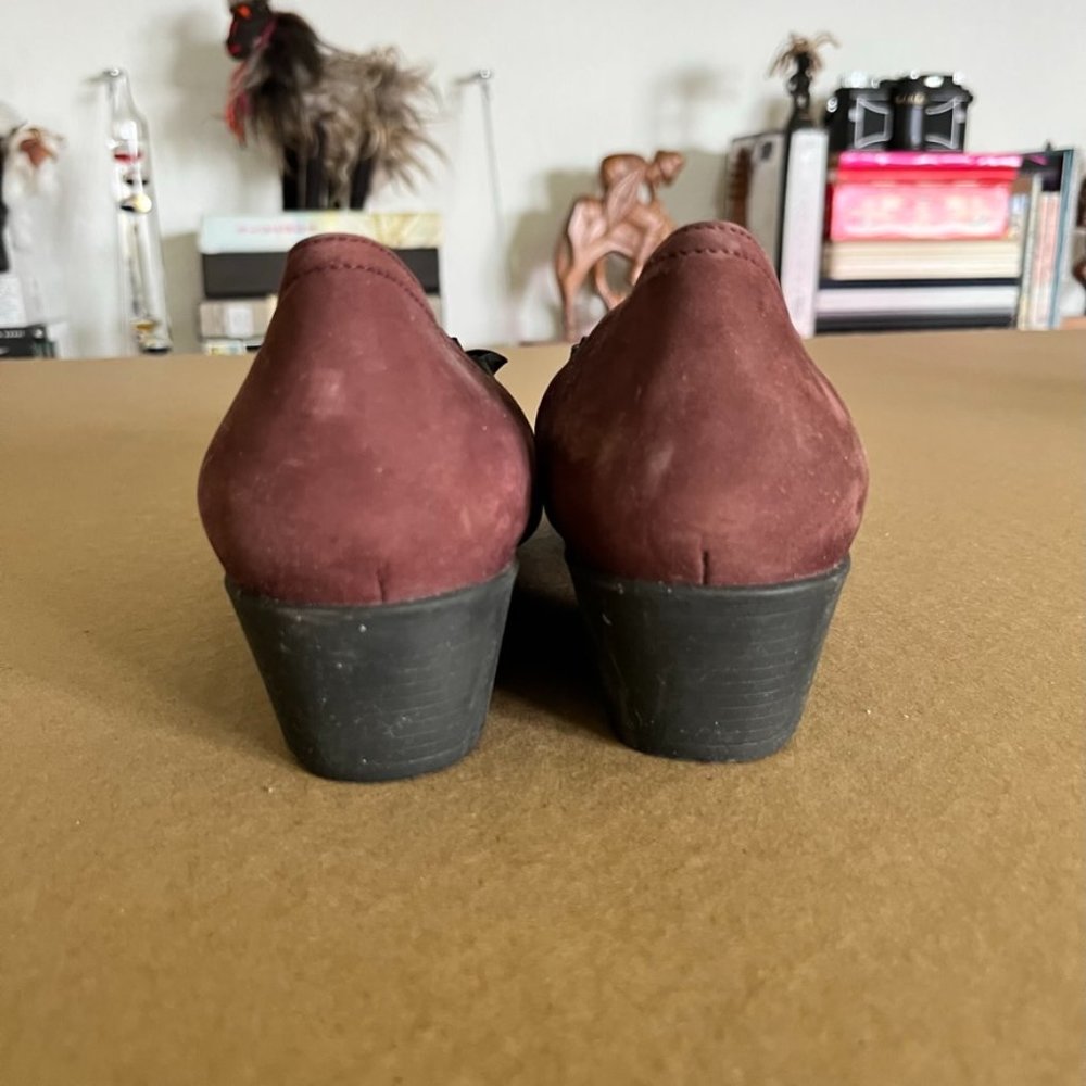 Mephisto Air Jet Wedge Suede Nubuck Dress Heels - Picture 5 of 11